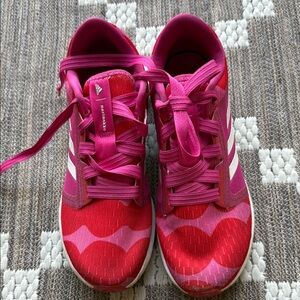 Marimekko Adidas Pink and Red Pattern Sneakers